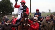 Victoria Pendleton after her first win under rules on  Pacha Du Polder at Wincanton. Photograph: PA