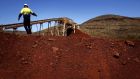 Iron ore mine in Western Australia: China’s February trade performance was far weaker than economists had expected, with exports tumbling the most in more than six years. Photograph: David Gray/Reuters