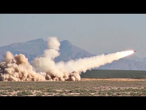 M270A1 Multiple Launch Rocket System (MLRS) Test Fire