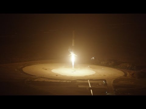 Falcon 9 First Stage Landing | From Helicopter