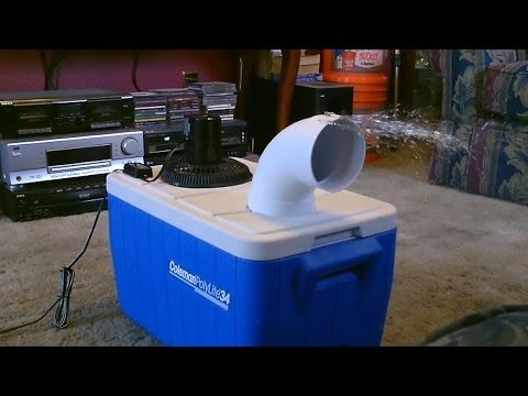 Homemade air conditioner DIY - Awesome Air Cooler! - EASY Instructions - can be solar powered!