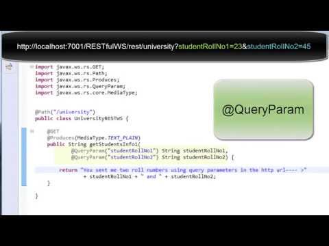 Web Services Part 9 - @QueryParam annotation in RESTful Web Services
