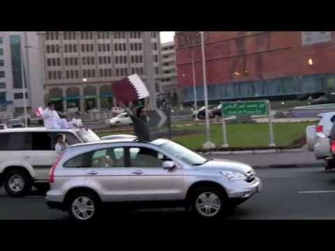 Qatar Celebrates after Winning the 2022 FIFA World Cup Bid