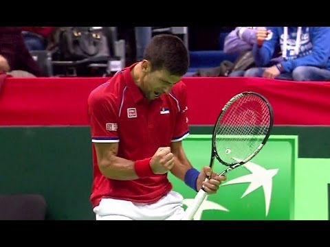 Novak Djokovic vs Mikhail Kukushkin Highlights HD Davis Cup 2016