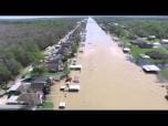 US LA: Aerial Footage Captures Diversion Canal Flooding March 13