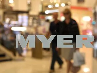 The Myer Holdings Ltd. logo is displayed at a store in Sydney, Australia, on Tuesday, March 29, 2011. Australian retail sales gained for a fourth straight month in February as consumers increased spending on household goods and clothing. Photographer: Sergio Dionisio/Bloomberg