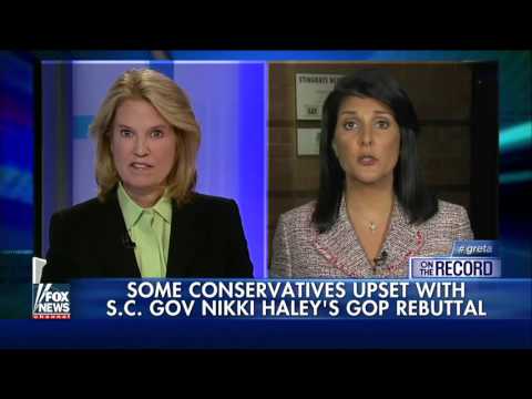 Gov. Nikki Haley addresses her swipe at Trump