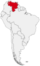 Map Venezuela in Latin America