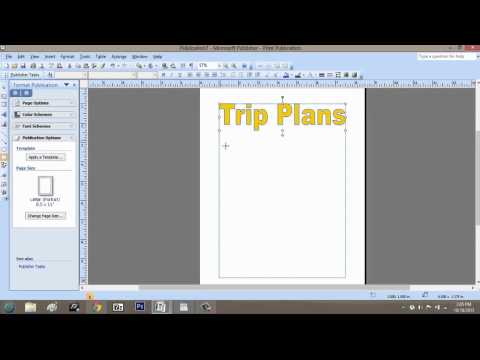 How to Make a Trip Itinerary Using Microsoft Publisher : Microsoft Graphic Design Programs