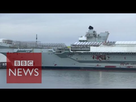 Onboard Royal Navy's largest ever warship - BBC News