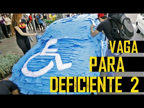 PEGADINHA: Vaga Para Deficiente 2 - Post It ( handicapped parking Prank)