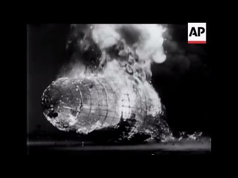 Hindenburg Disaster - real footage of the terrible crash 1937