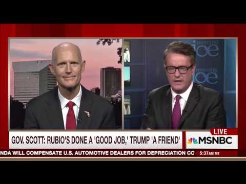 Morning Joe cuts off Rick Scott when he won't answer questions about Trump's Muslim comments