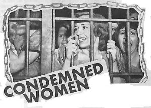 Poster from a 1938 grade-B movie where the heroine joins a jail-break that turns into a riot