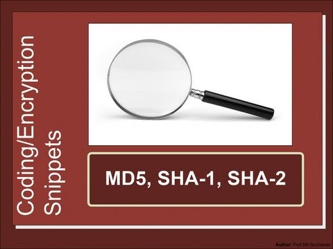 Security Snippets: MD5, SHA-1 and SHA-2