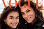 Twins: Kaia and Cindy on the cover of Vogue.