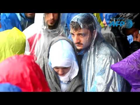 News First: Migrants cross Croatia-Slovenia border after cold, wet wait