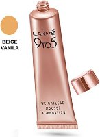 Lakme 9 to 5 Weightless Mousse Foundation, Beige Vanilla, 29g