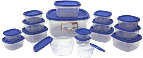 Princeware SF Pak Container Set, 17-Pieces, Blue