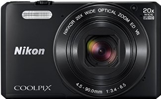 Nikon Coolpix S7000 Digitalkamera (16 Megapixel, 20-fach opt. Zoom, 7,6 cm (3 Zoll) LCD-Display, USB 2.0, bildstabilisiert) schwarz