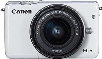 Canon EOS M10 Systemkamera Kit mit EF-M 15-45mm IS STM (7,5 cm (3 Zoll), WLAN, NFC, 18 Megapixel, 1080p, Full HD) weiß