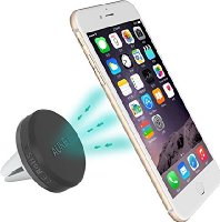 Aukey Air magnético para coche Soporte de smartphone para iPhone 6 / 6 Plus / 5 / 5S / 5C / 4 / 4S, Samsung Galaxy S6 / S5 / S4 / Note 4/3, Google Nexus, LG G3 y dispositivo GPS