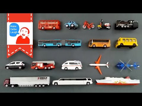 Learning Street Vehicles Names and Sounds for kids with tomica 2015 Cars and Trucks