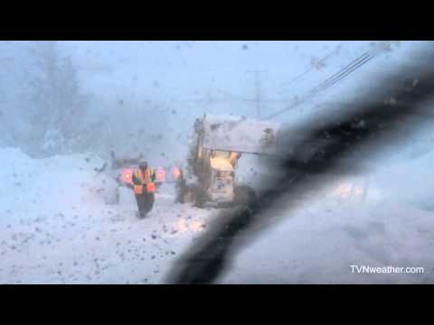 Rare video from inside the core of the intense Buffalo lake effect snow band!