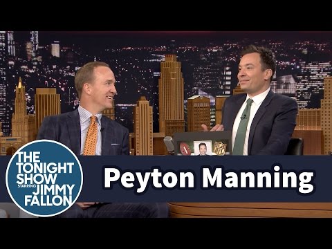 Peyton Manning Gives NFL Superlatives to Jimmy Fallon