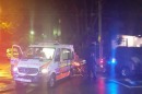 An ambulance on the scene of a police operation in Petersham on Tuesday evening.