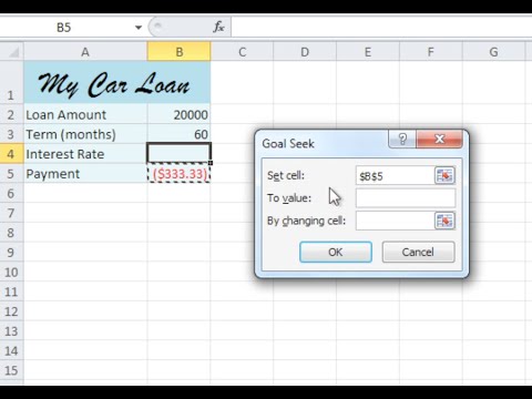 Excel 2010: What-If Analysis