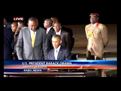 US President Barack Obama's arrival in Kenya