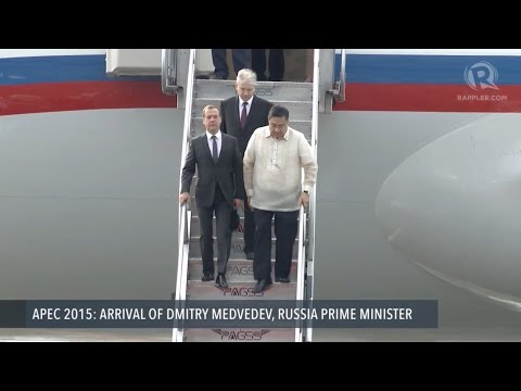 APEC 2015: Arrival of Dmitry Medvedev, Russia Prime Minister