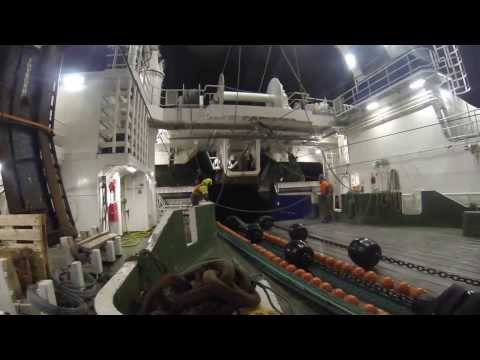 Atlantic Viking - Fishing in Barents Sea, January 2014 - Automatic packing of fish blocks