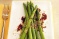 Sesame asparagus with sweet soy dressing