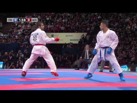 Final Male Kumite -75kg. Luigi Busa vs Rafael Aghayev. World Karate Championships 2012