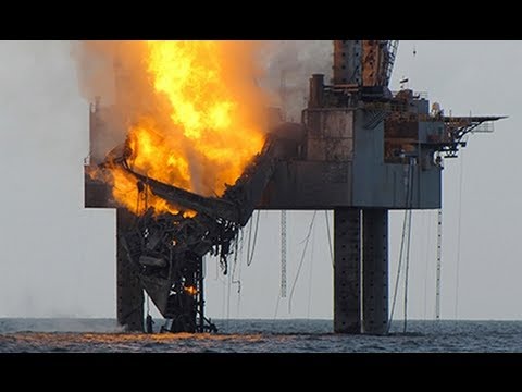 OIL RIG FIRE 2013:Gulf of Mexico drilling rig has partially collapsed off the coast of Louisiana