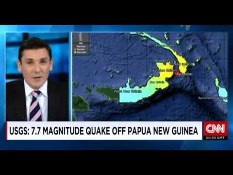 Breaking News ;Tsunami Warnings Issued ; Earthquake Strikes Near Papua New Guinea