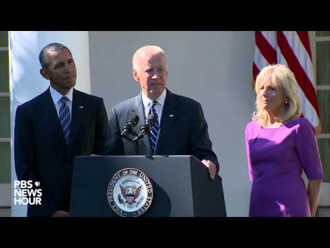 Watch Vice President Biden's decision not to run for president