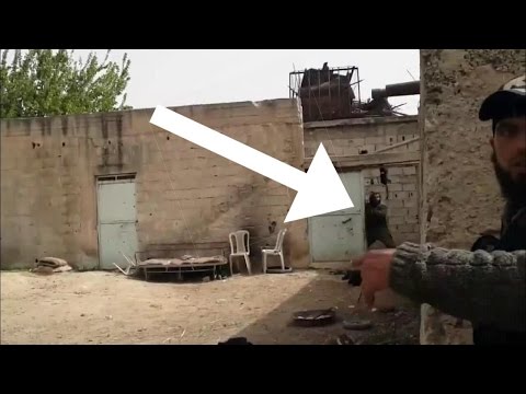 Heavy firefight during the capture of ISIS members near Damascus || Syrian War 2015