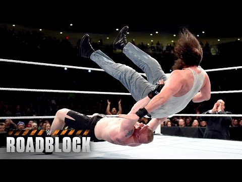 WWE Network: Brock Lesnar vs. Bray Wyatt & Luke Harper - 2-on-1 Handicap Match: WWE Roadblock 2016