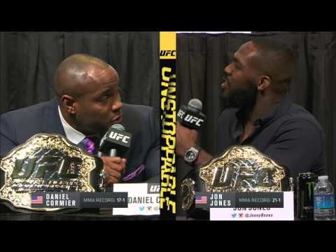 Jon Jones and Daniel Cormier go at it at UFC Unstoppable presser