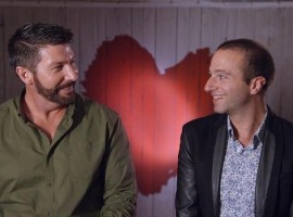 Iain Gardiner (L) and Harry T (R) make TV history on Seven's First Dates.