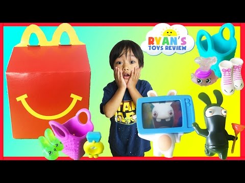 McDonald Indoor Playground for Kids Happy Meal Surprise Toys Shopkins Rabbids Ryan ToysReview