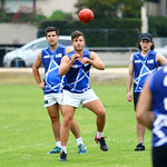 13-3-16. Members of the Unity Cup team during training at Caulfield Park wearing their new jumpers that were designed by Year 12 student  Jayden Beville. Photo: Peter Haskin