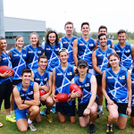 13-3-16. Members of both the male and female Unity Cup teams during training at Caulfield Park wearing their new jumpers that were designed by Year 12 student  Jayden Beville. Photo: Peter H ...