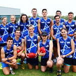 13-3-16. Members of both the male and female Unity Cup teams during training at Caulfield Park wearing their new jumpers that were designed by Year 12 student  Jayden Beville. Photo: Peter H ...