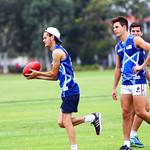 13-3-16. Members of the Unity Cup team during training at Caulfield Park wearing their new jumpers that were designed by Year 12 student  Jayden Beville. Photo: Peter Haskin