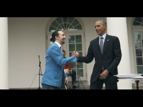 Hamilton Star Lin-Manuel Miranda rap with Obama at White House