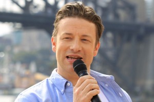 Jamie Oliver, pictured during a 2015 visit to Sydney, looks set to expand his family.